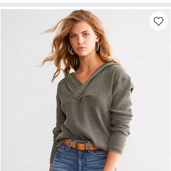 BKE Sweaters - BKE washed thermal hoodie